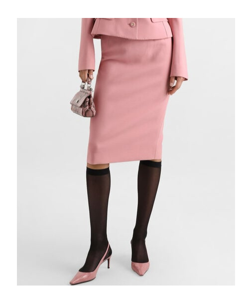 Dolce & Gabbana Midi Pencil Skirt In Pink