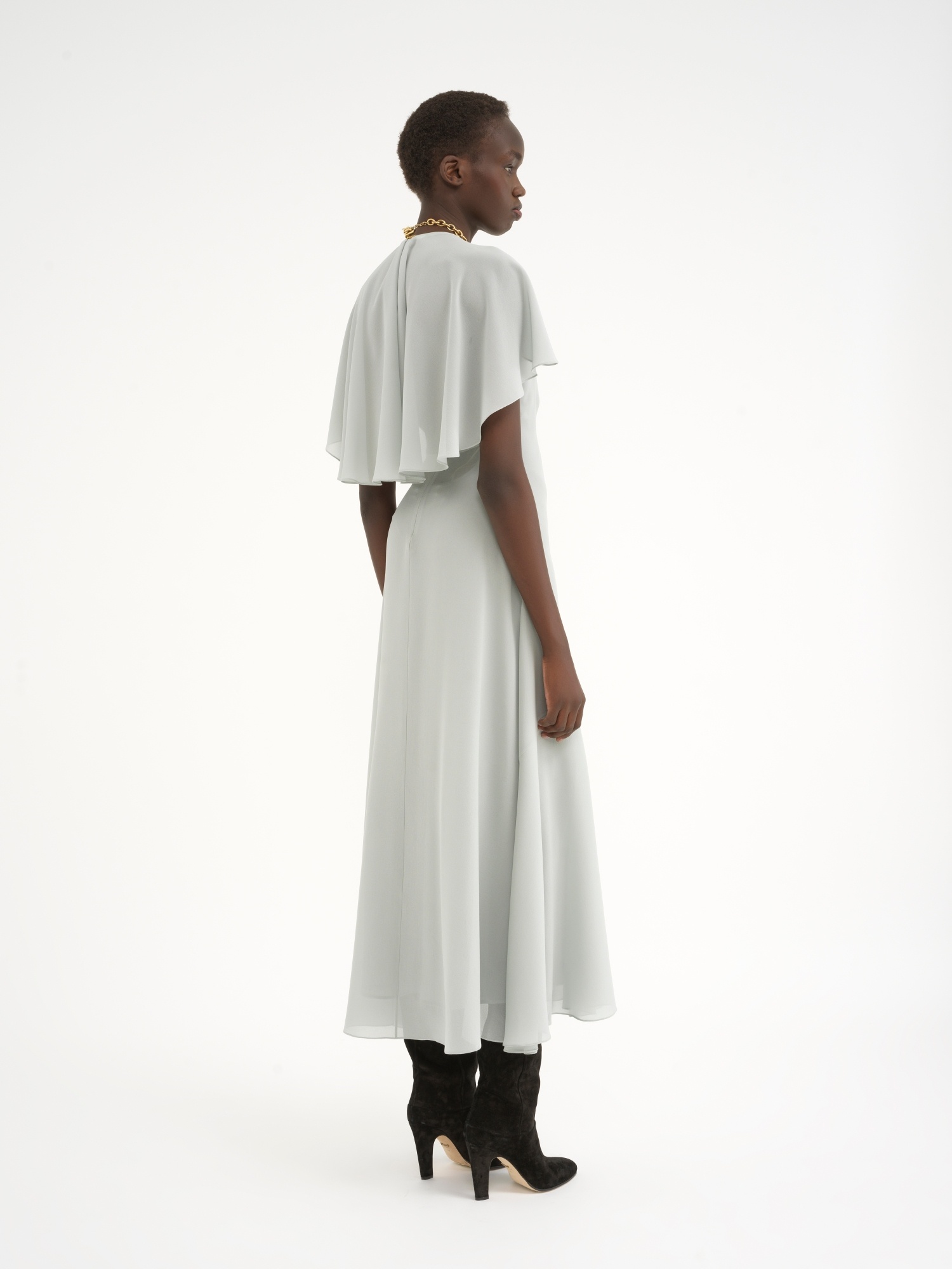 CHLOÉ SILK GEORGETTE MIDI DRESS