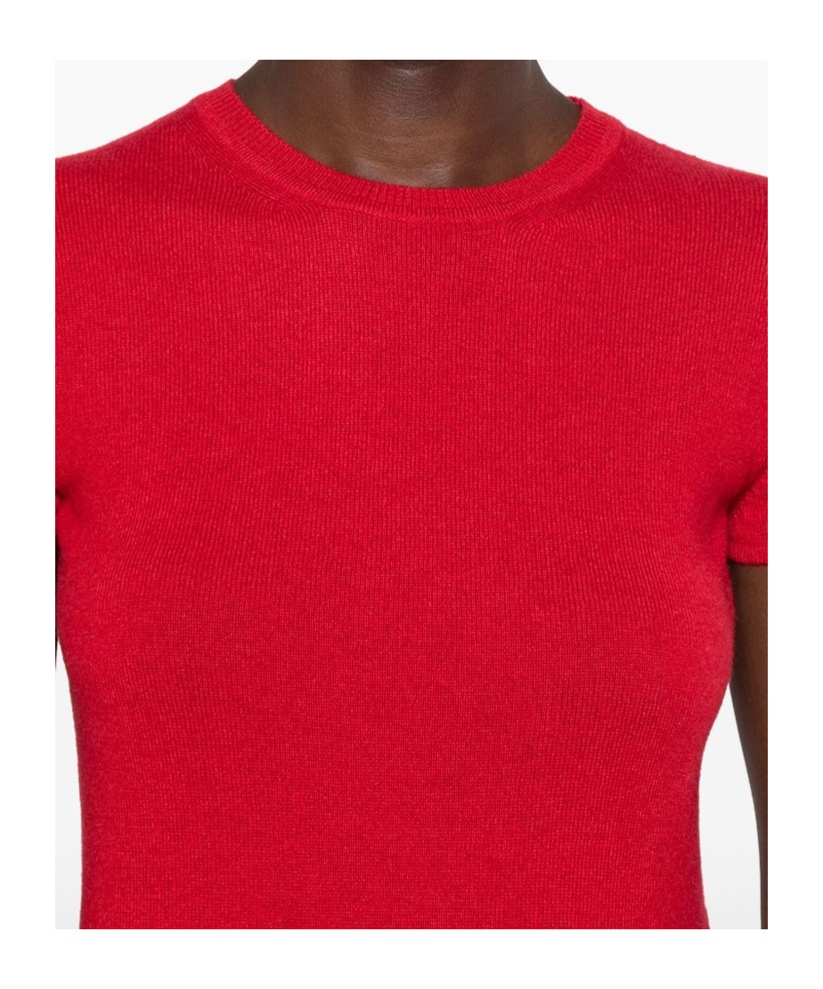 Bally Crew Neck Knitted Top In Red