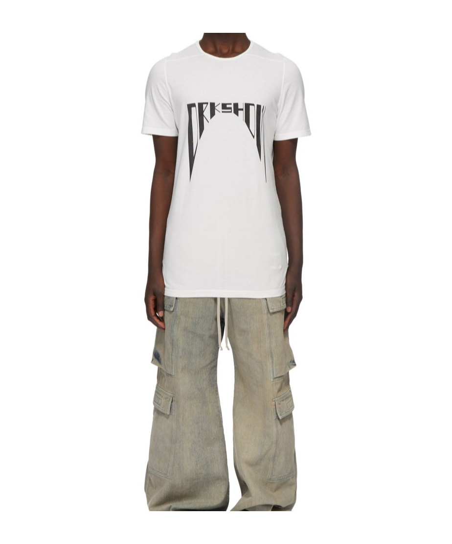 Rick Owens Drkshdw Drkshdw By Rick Owens Bold Graphic Print Oversized T-shirt In White