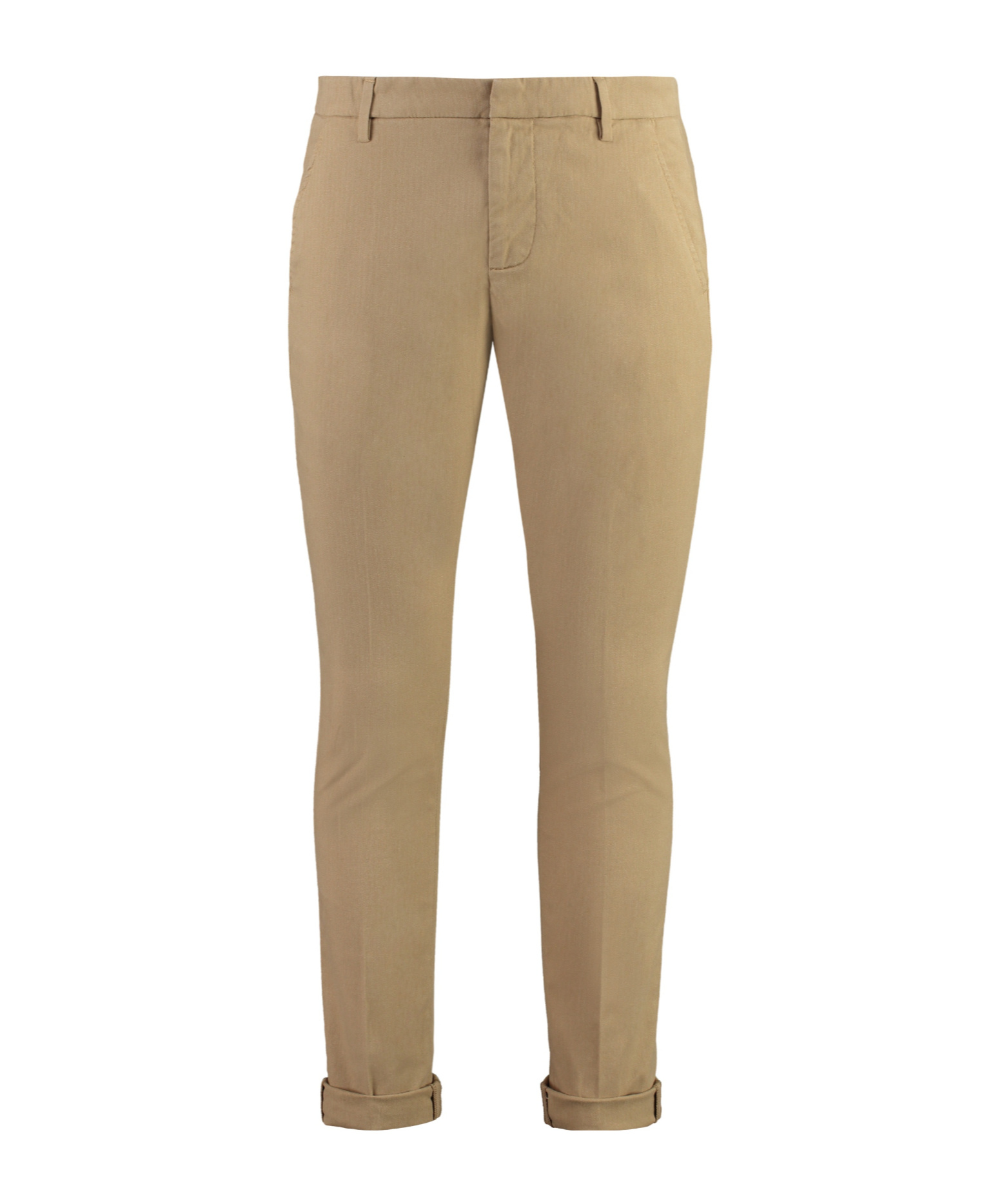 Dondup Chino Pants In Stretching Cotton In Brown