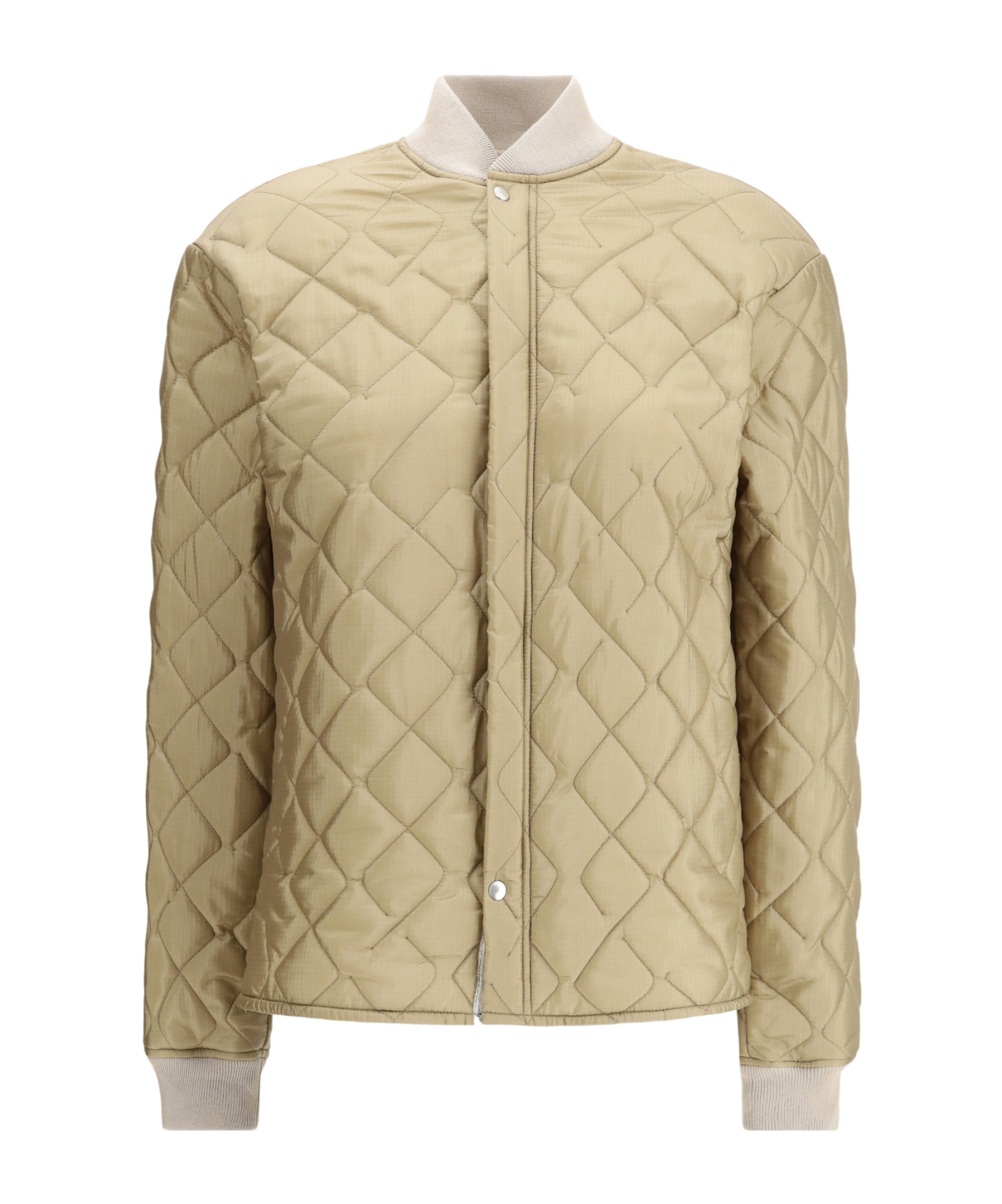 Maison Margiela Quilted Snap-button Bomber Jacket In Brown