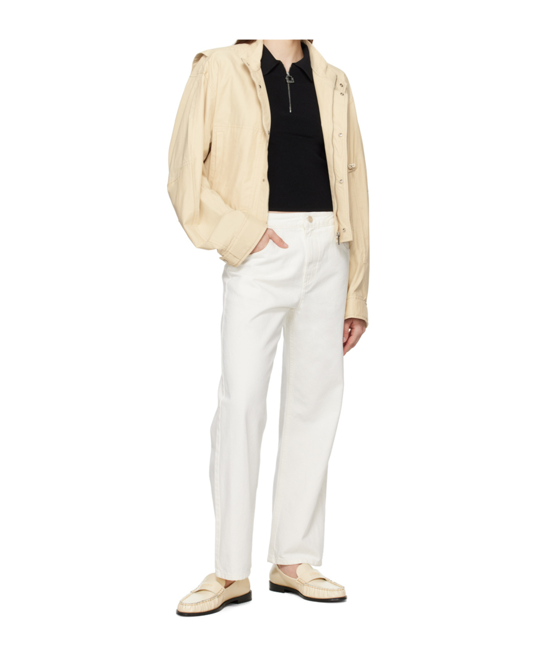 WOOYOUNGMI HALF-ZIPPED POLO SHIRT 