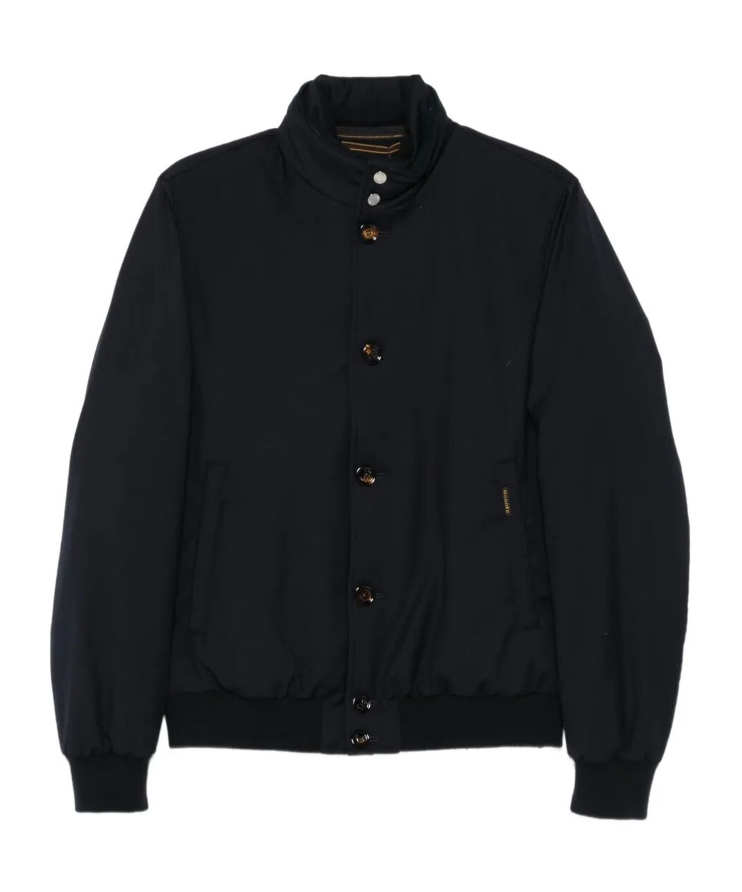 Moorer Button-fastening Bomber Jacket In Black