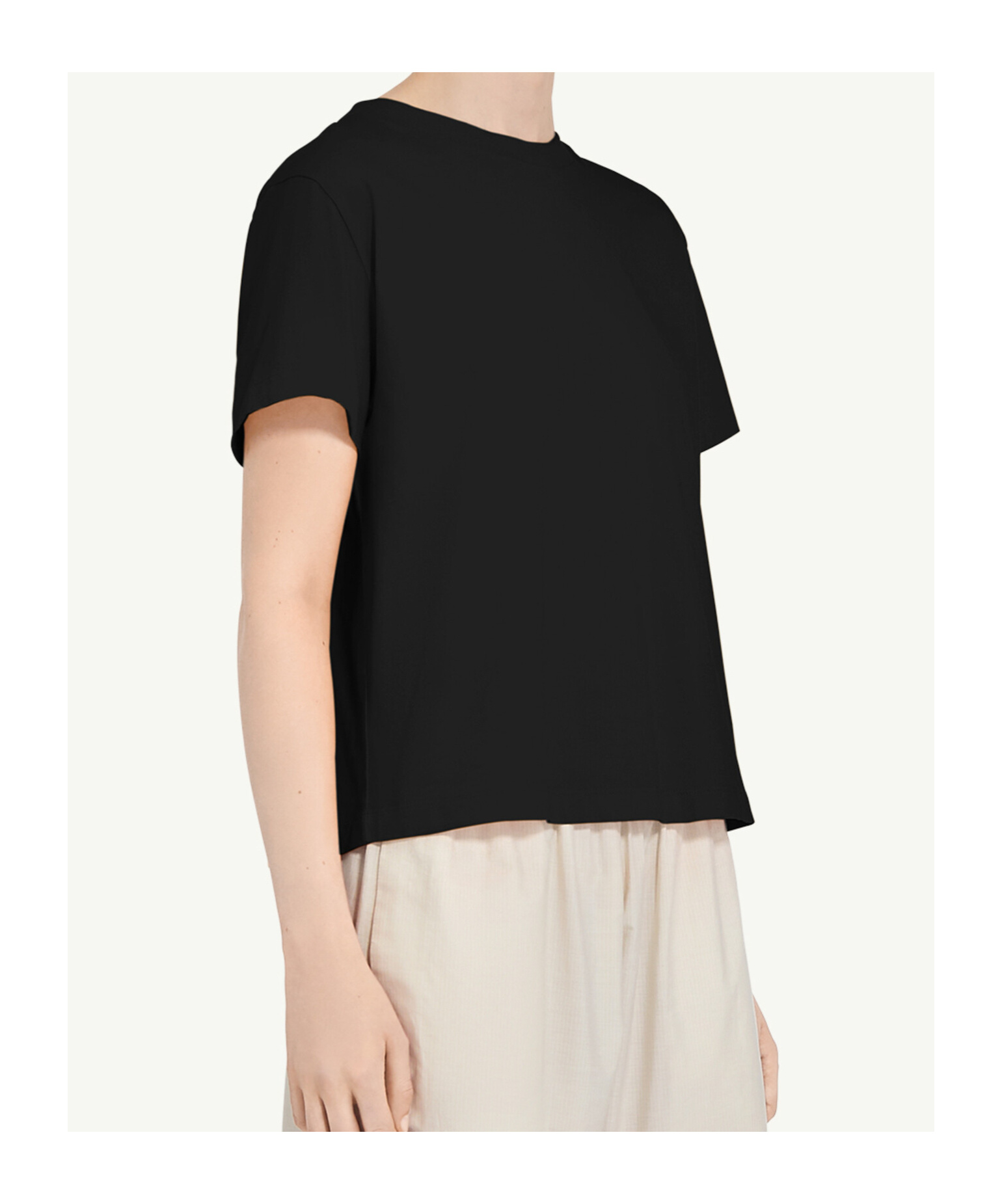 Mm6 Maison Margiela Open-necked Black Shirt In Black