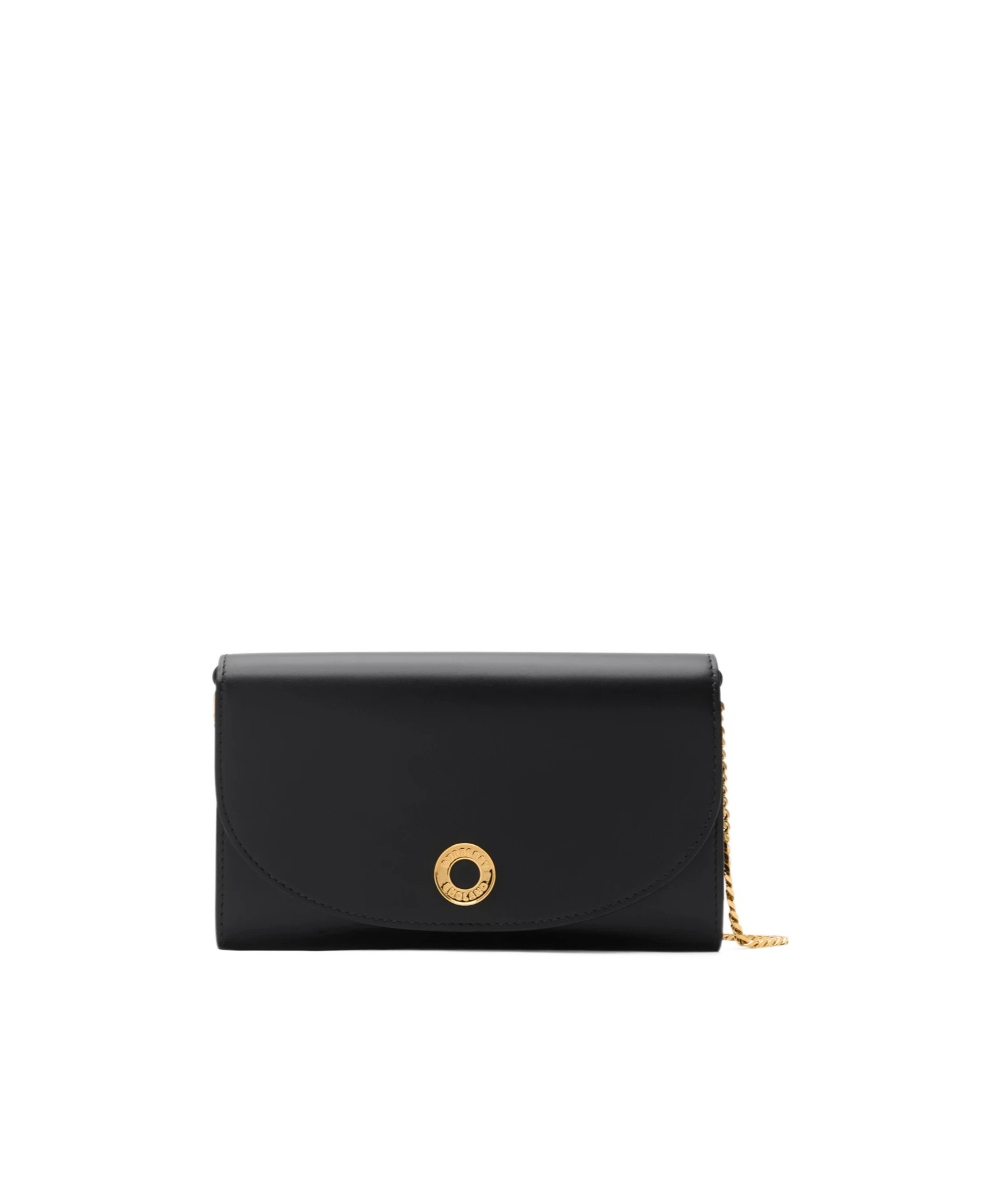 Burberry Chain Strap Wallet In Black