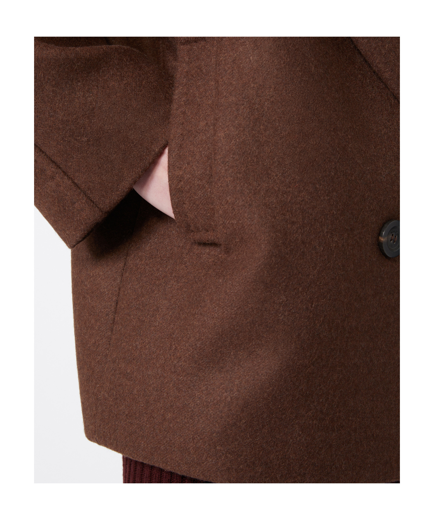 Max Mara Chaquetón De Lana Y Camello In Brown