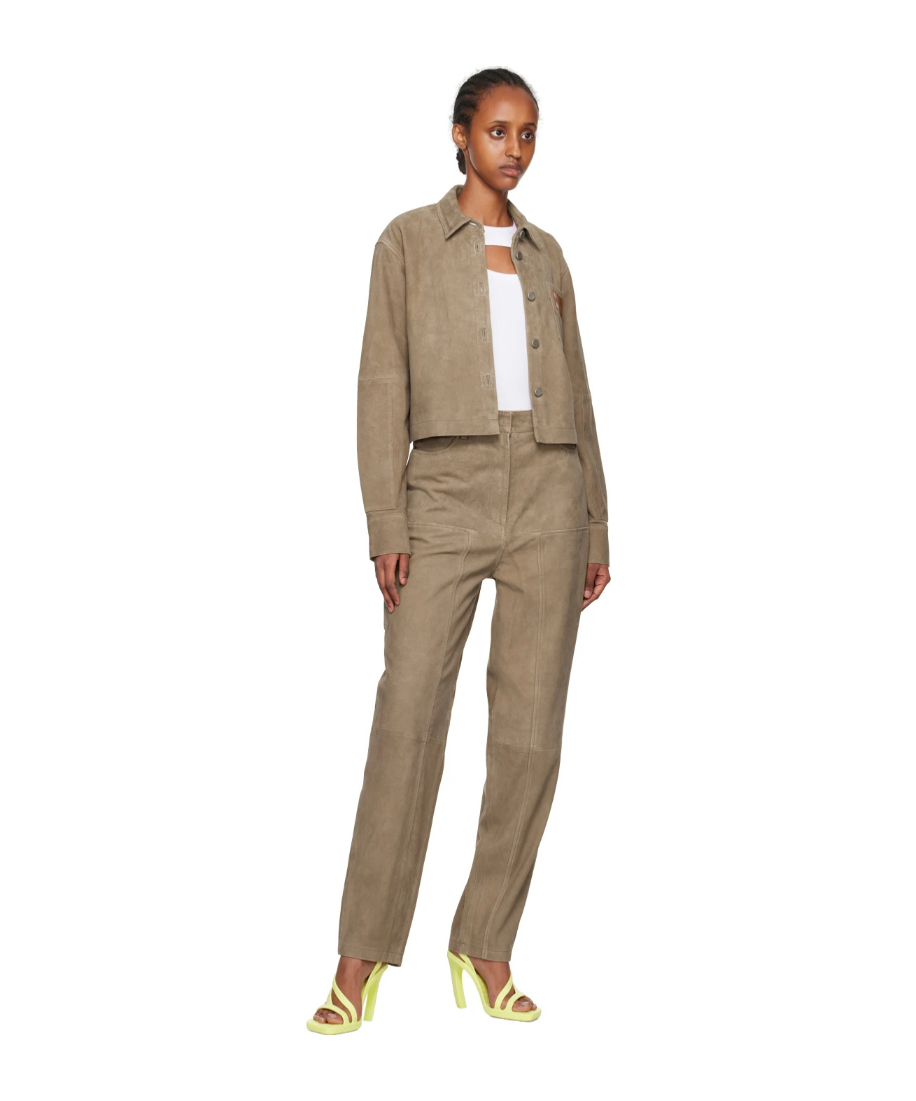 Remain Birger Christensen Stitched Waist Loop Casual Pants In Brown