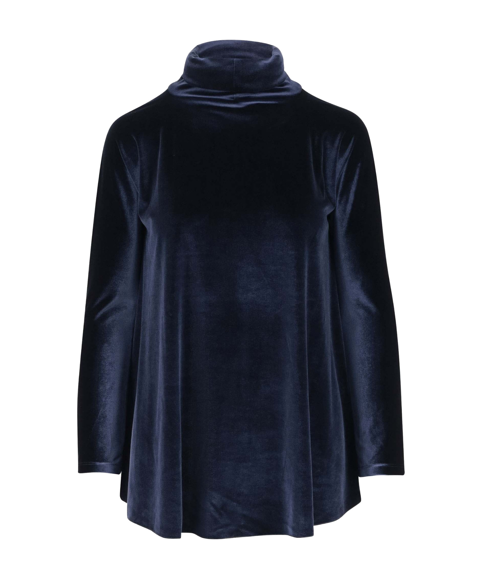 Stephan Janson Stretch Velvet Jersey Blouse In Black