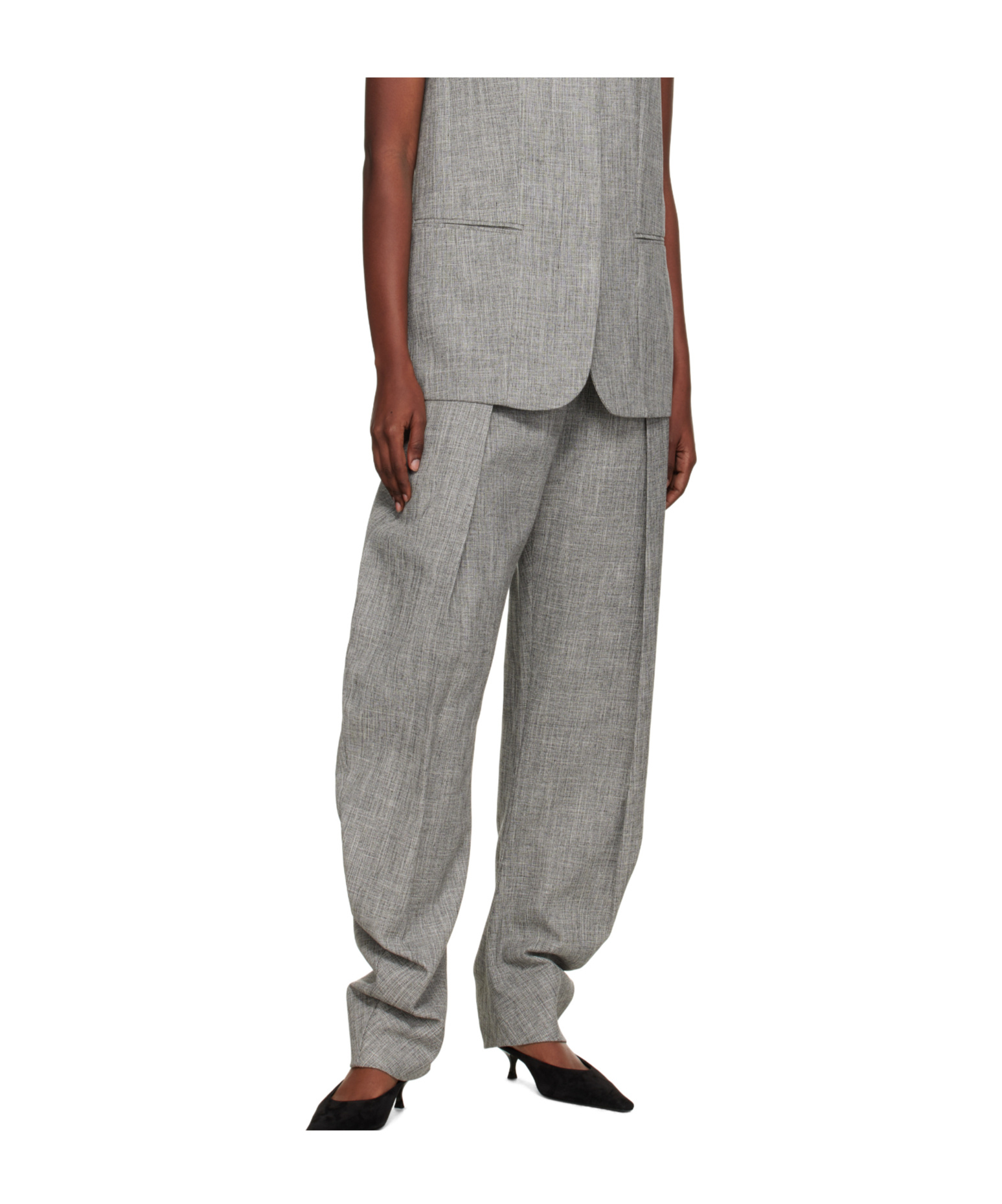 Lanvin Belt Loop Casual Pants In Gray