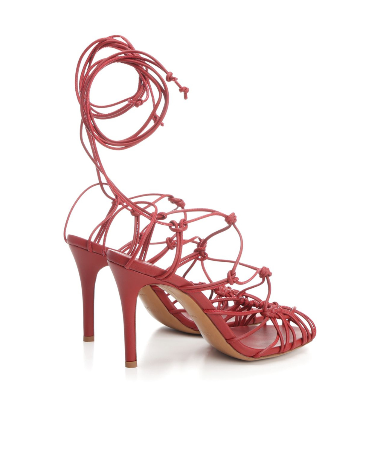 Shop Forte Forte Thin Heel Sandals In Red