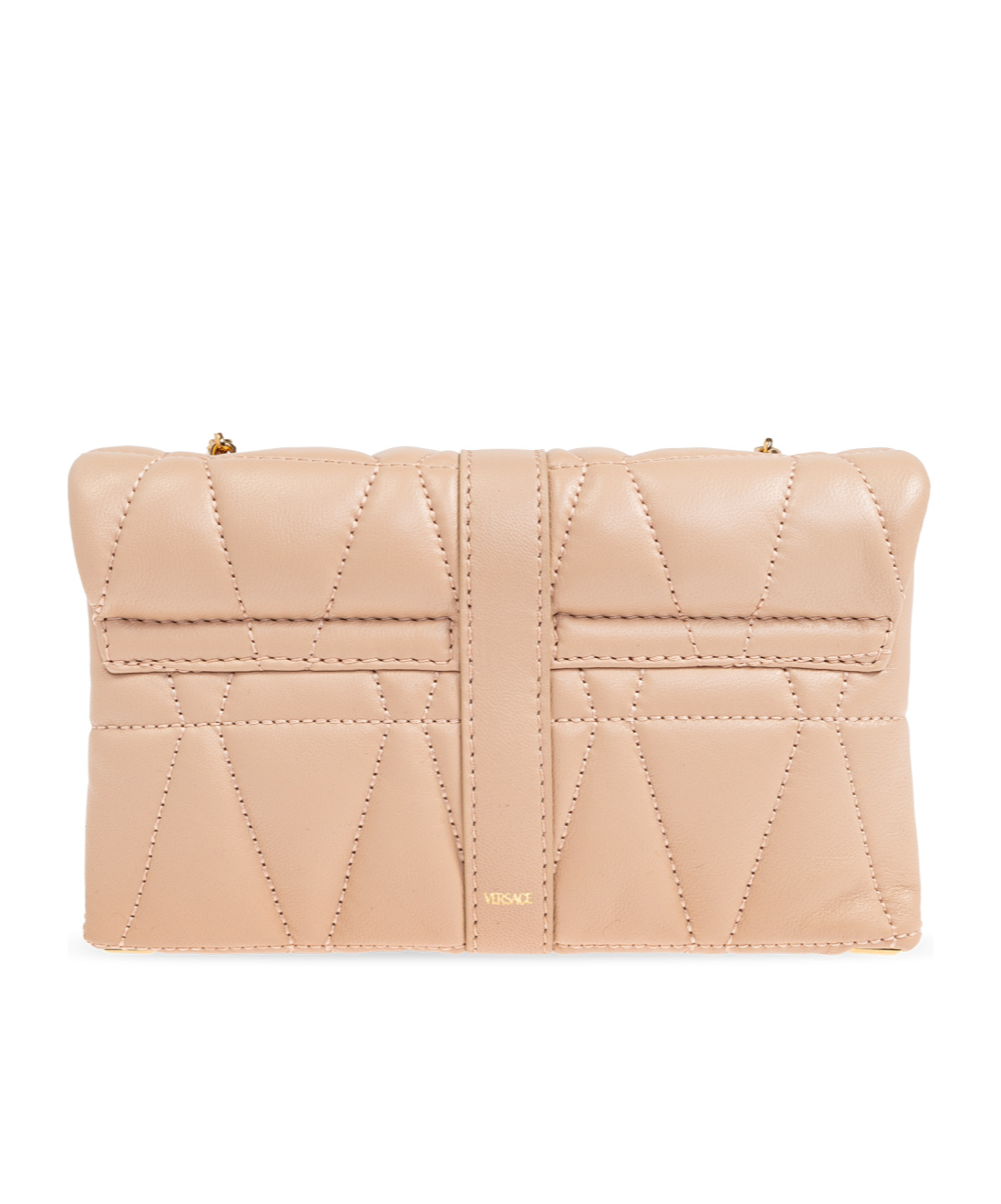 Versace Kleio Quilted Mini Shoulder Bag In Nude