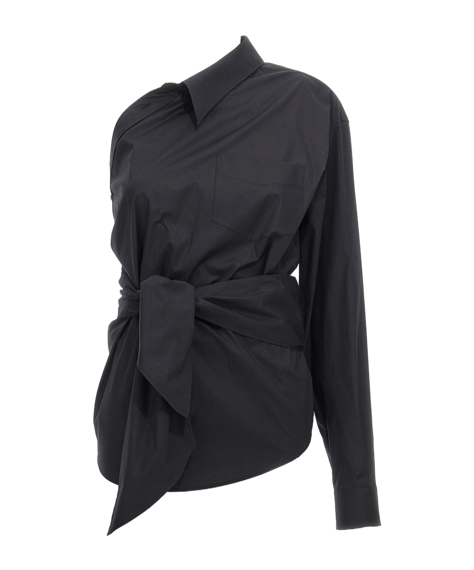 Moschino One-shoulder Shirt In Black