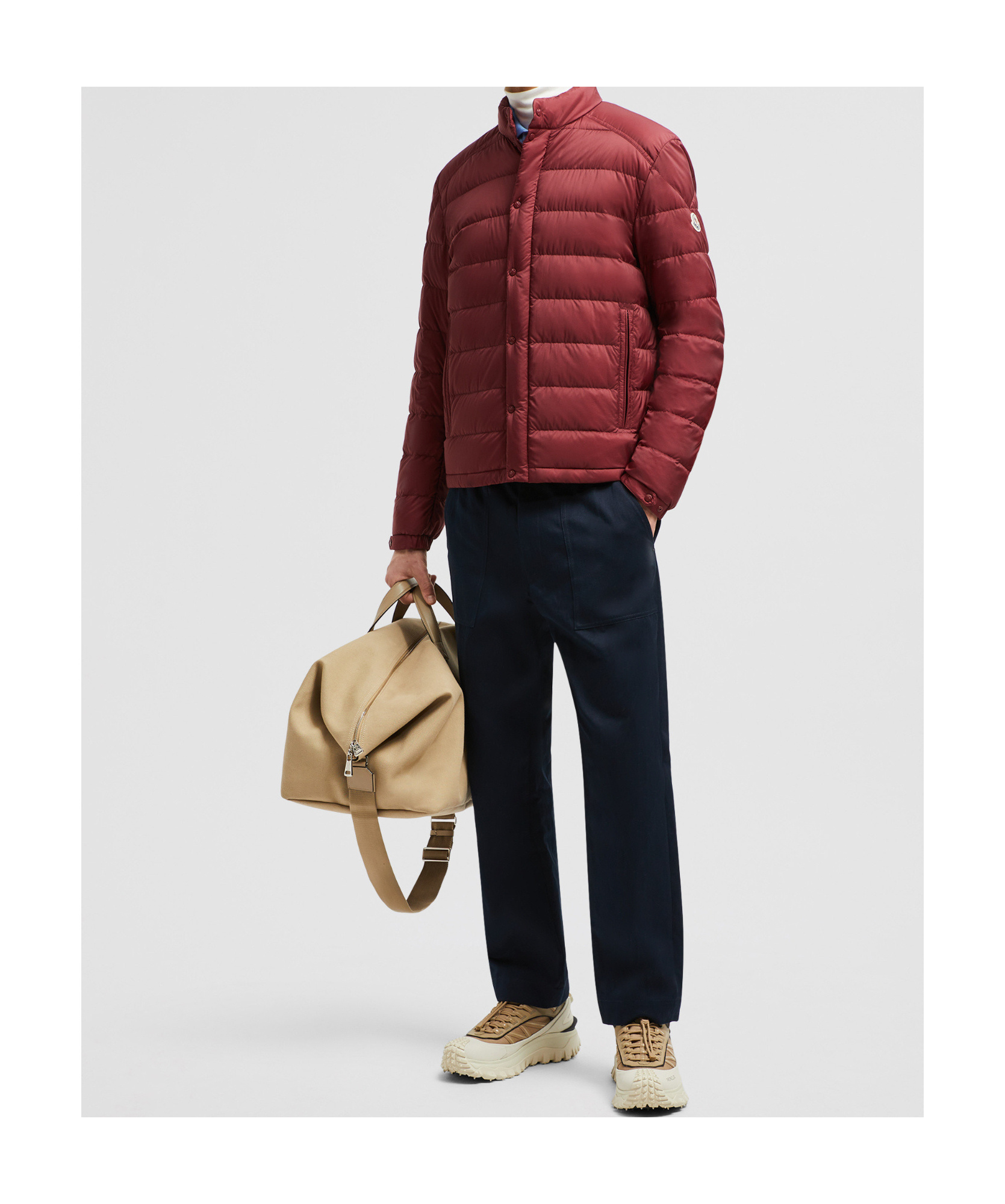 Moncler Selves Nylon Down Jacket In Red