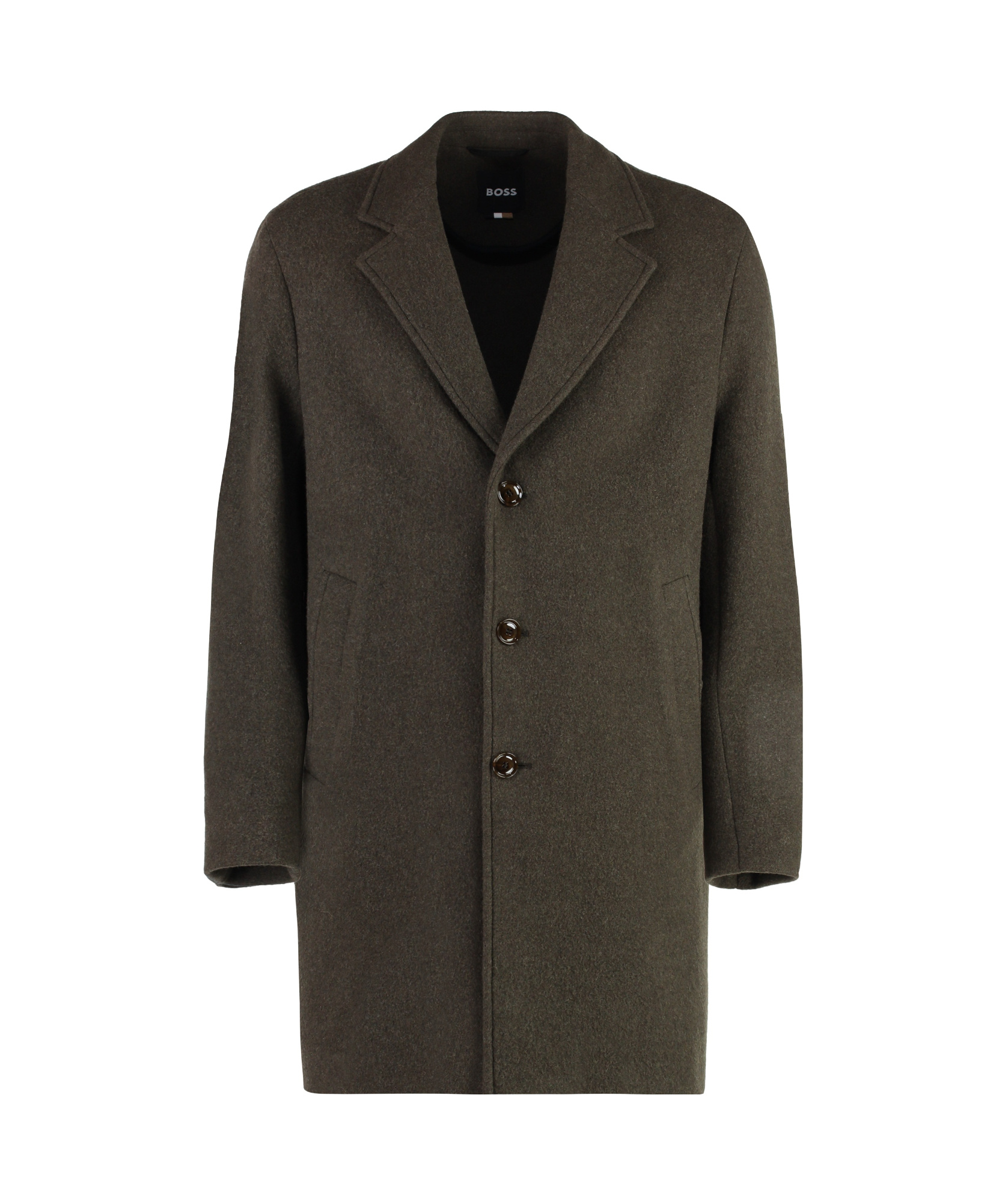 Shop Hugo Boss Fleeced Coat In Black
