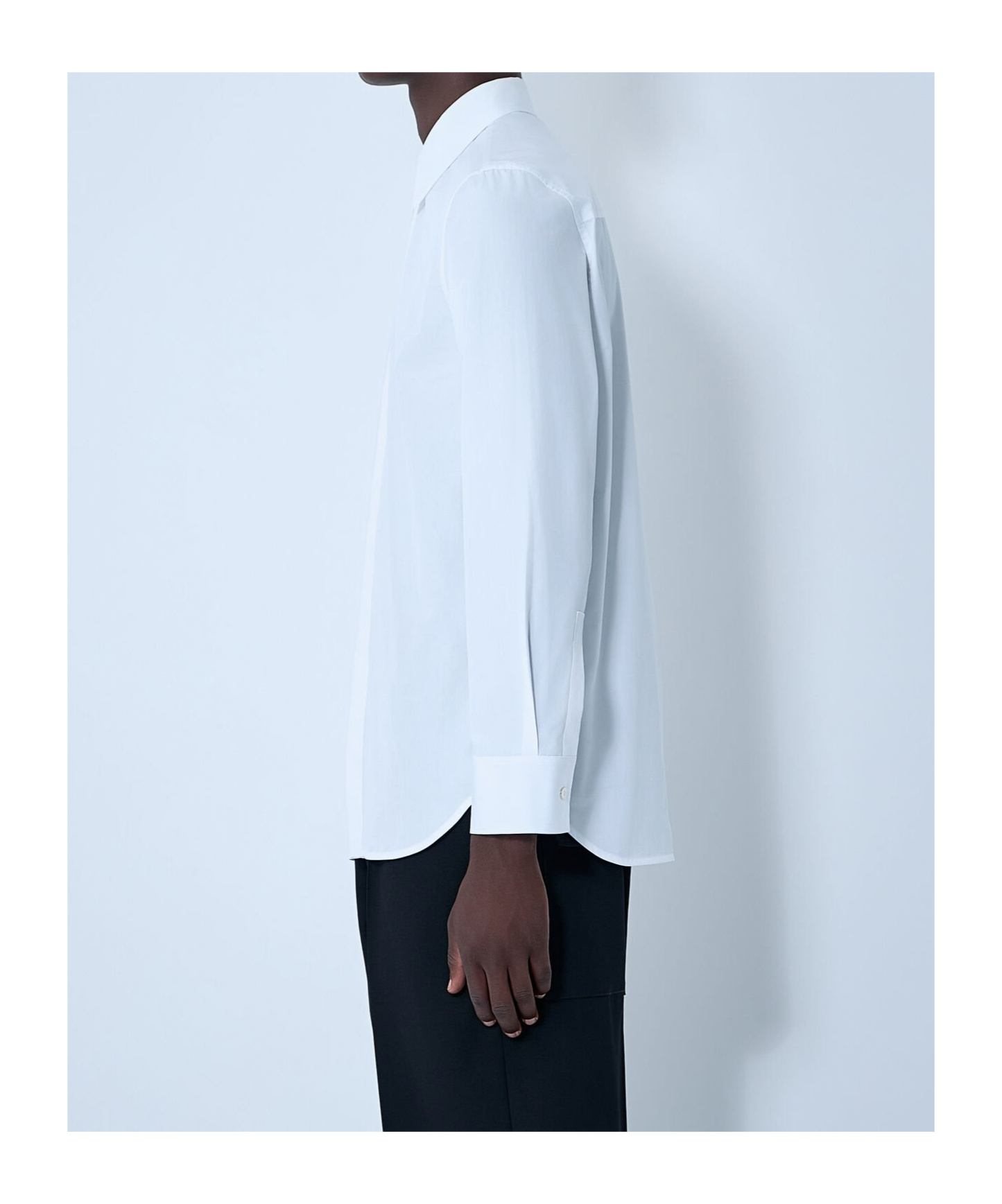 Jil Sander Concealed Button Shirt In Blue