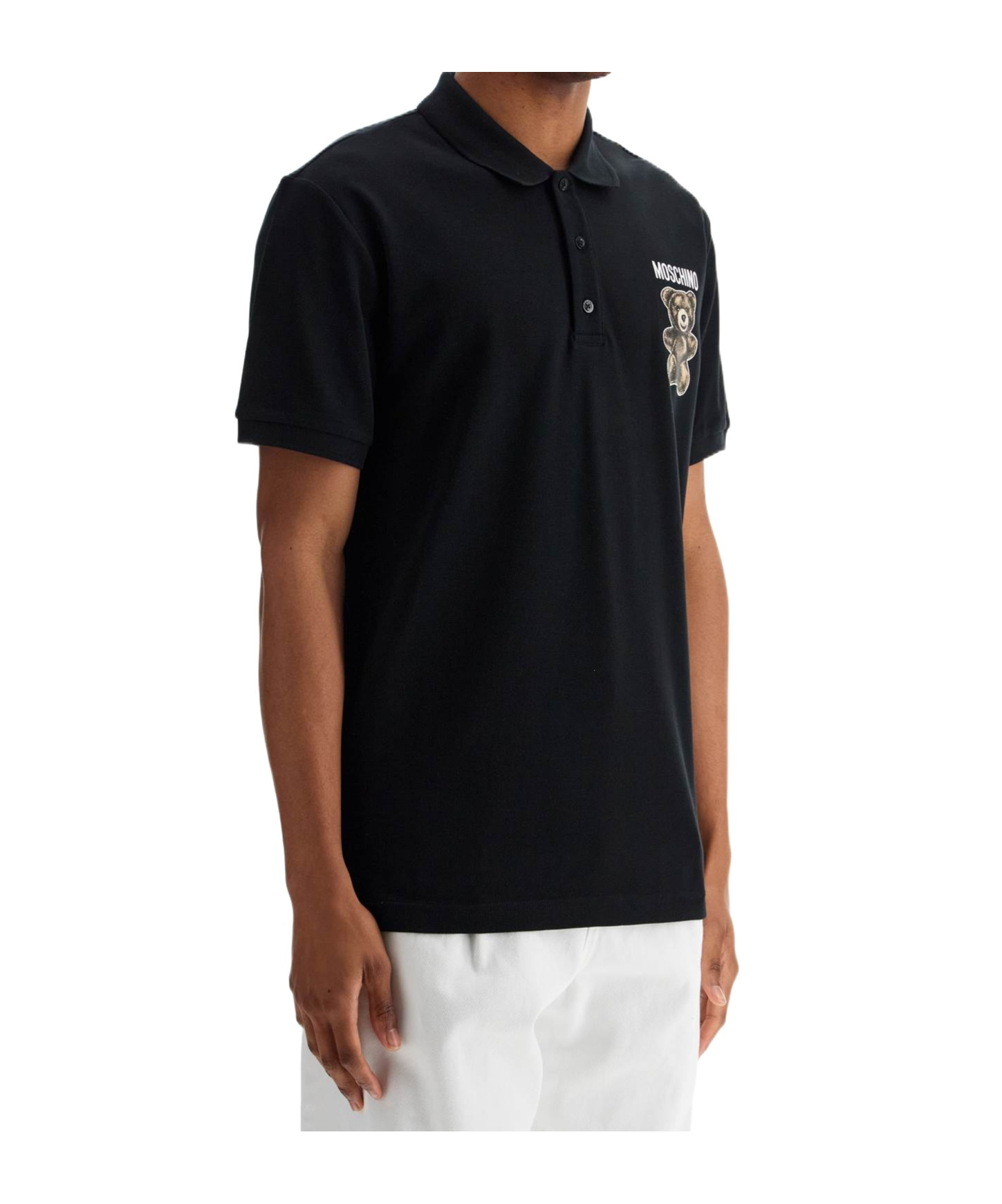 Moschino Short-sleeved Polo Shirt In Black