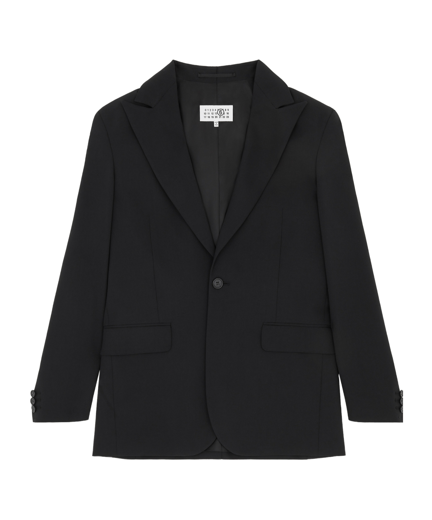 Mm6 Maison Margiela Single-button Tailored Blazer In Black