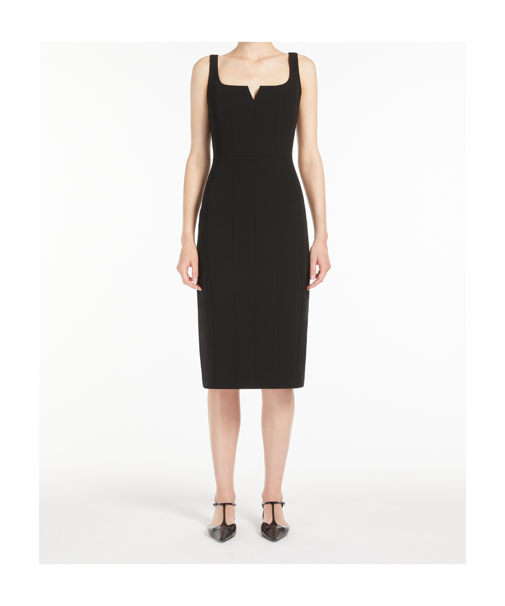 MAX MARA MAX MARA STUDIO BACK SLIT SLEEVELESS DRESS