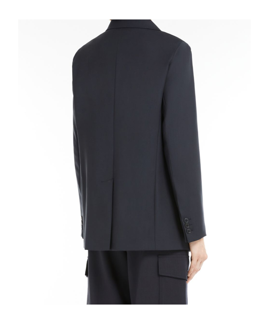 Weekend Max Mara Single-breasted Wool Blazer In Black