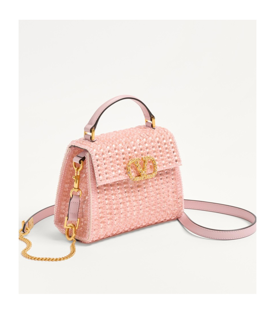 Valentino Mini Vsling Shoulder Bag In Pink