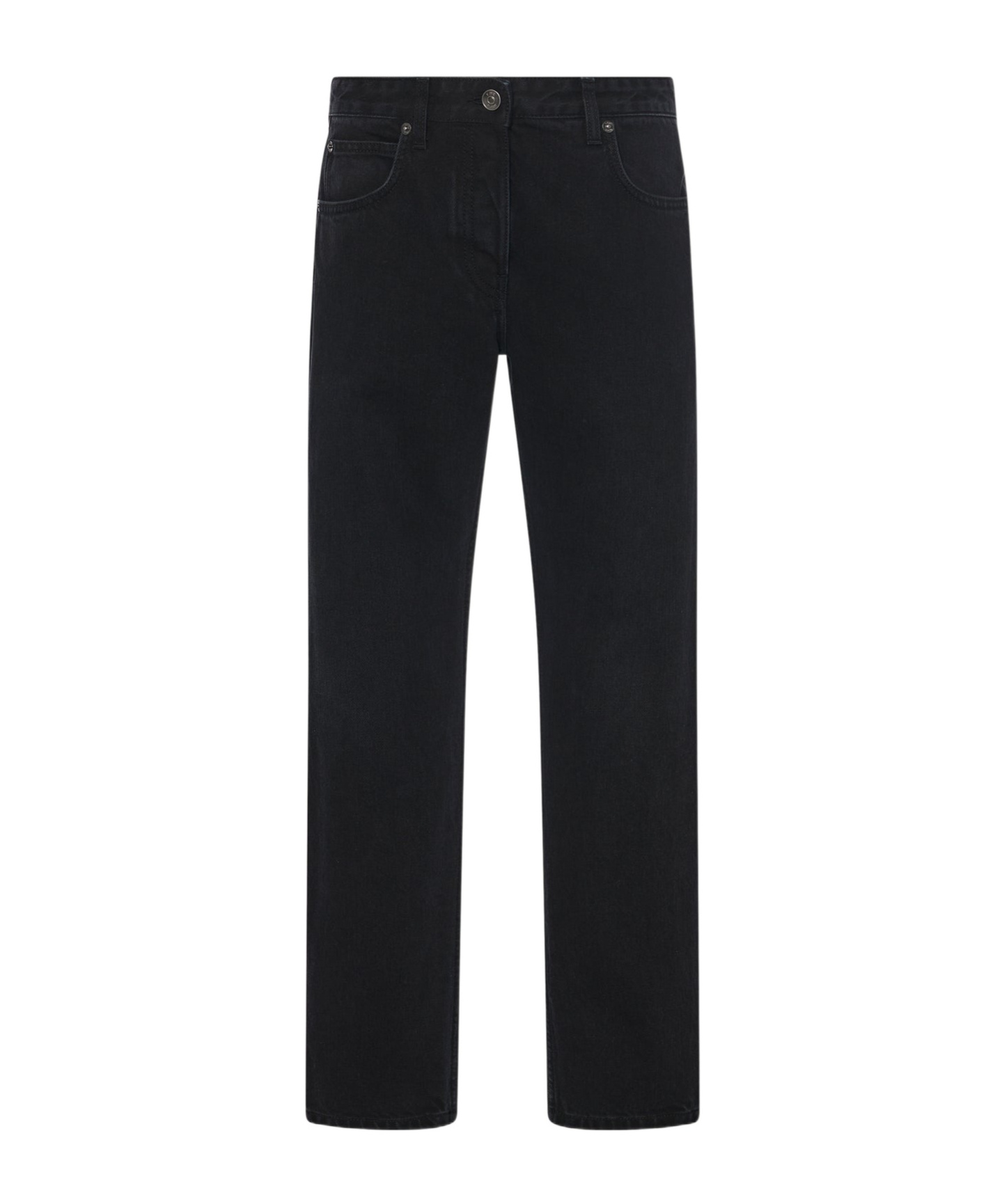 The Row Riaco Mid-rise Straight-leg Ankle Jeans In Black