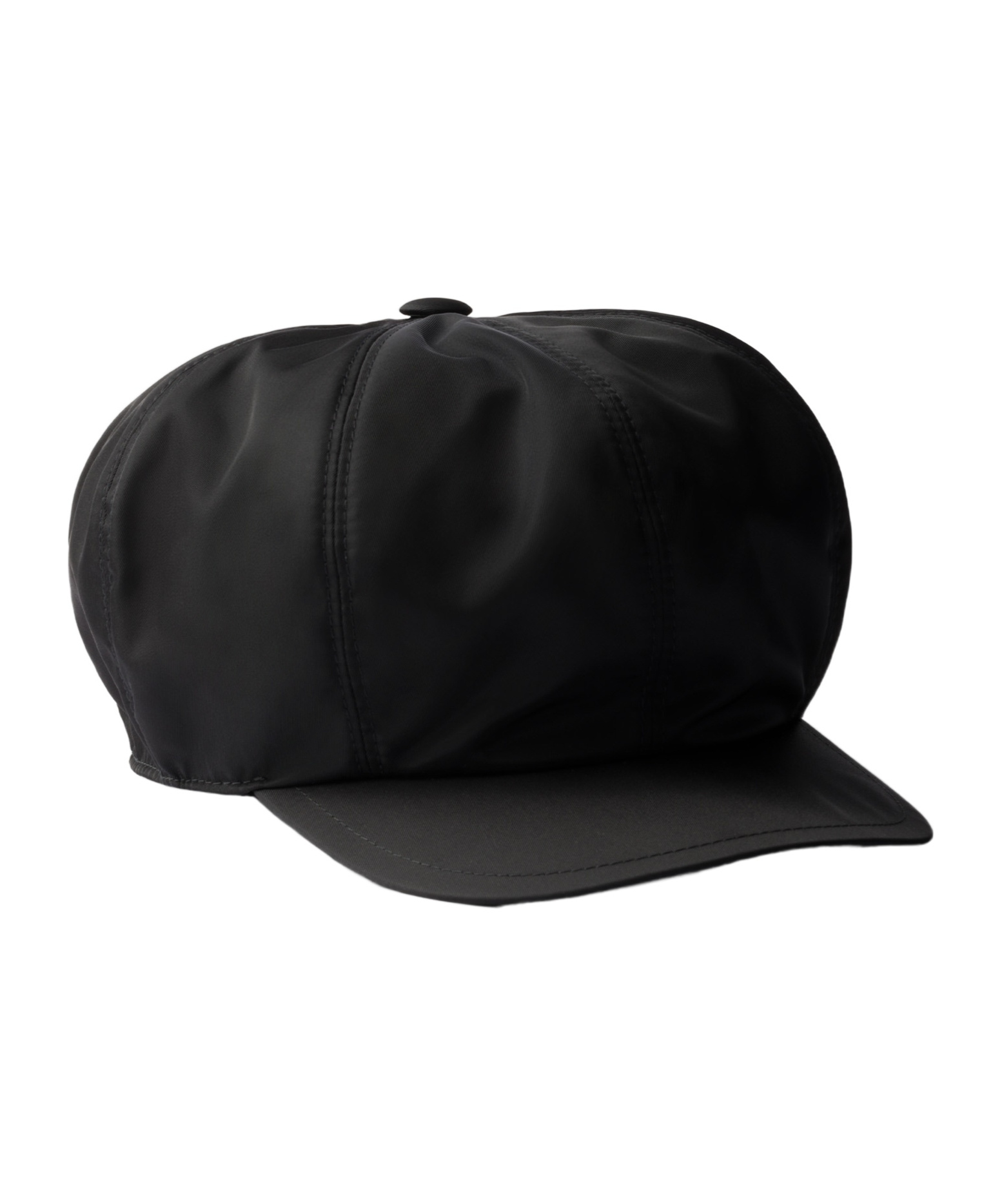 Prada Re-nylon Newsboy Cap In Black