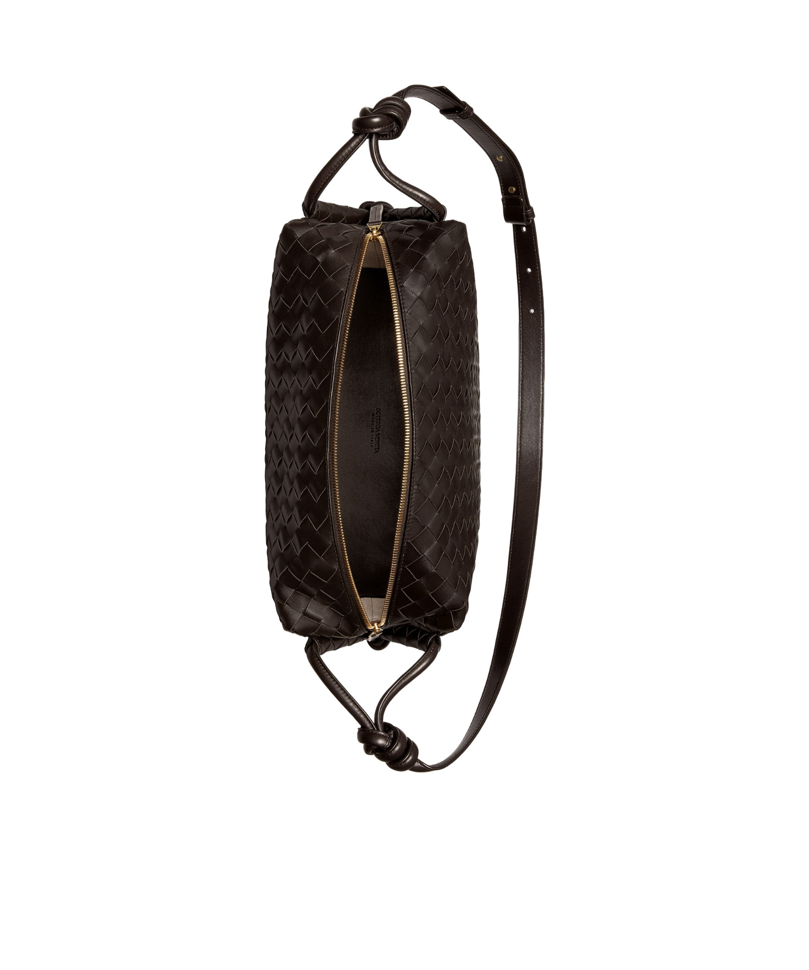 Bottega Veneta Medium Loop Weekend Travel Bag In Black