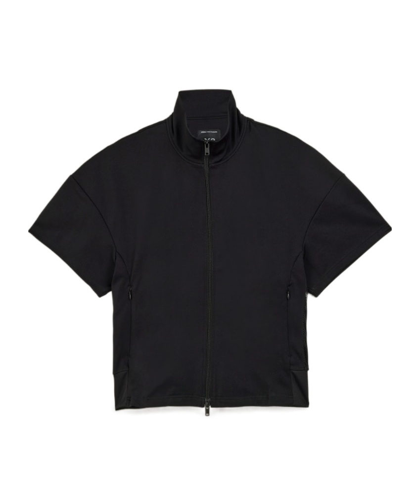 Y-3 3-stripes Short Sleeve Track Top In Black