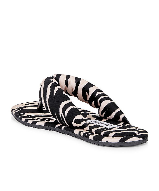 ATTICO ZEBRA-PRINT SQUARE SLIDES