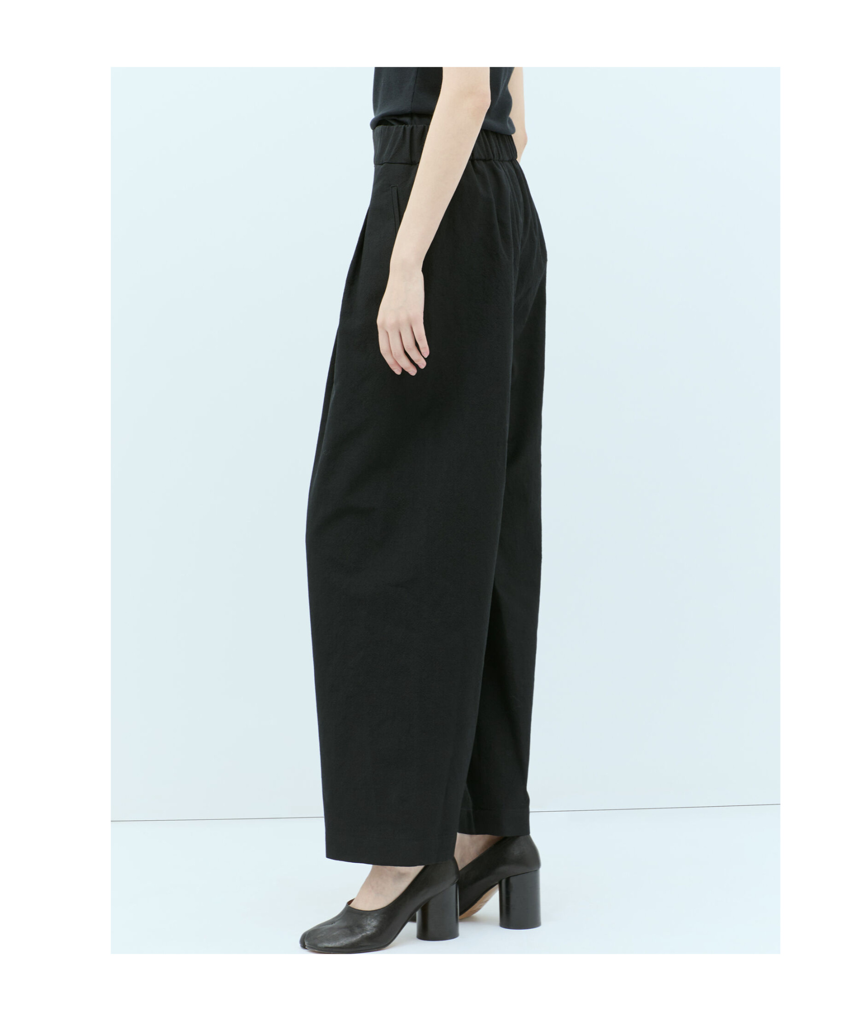 Shop Issey Miyake Buckle Casual Pants In Black