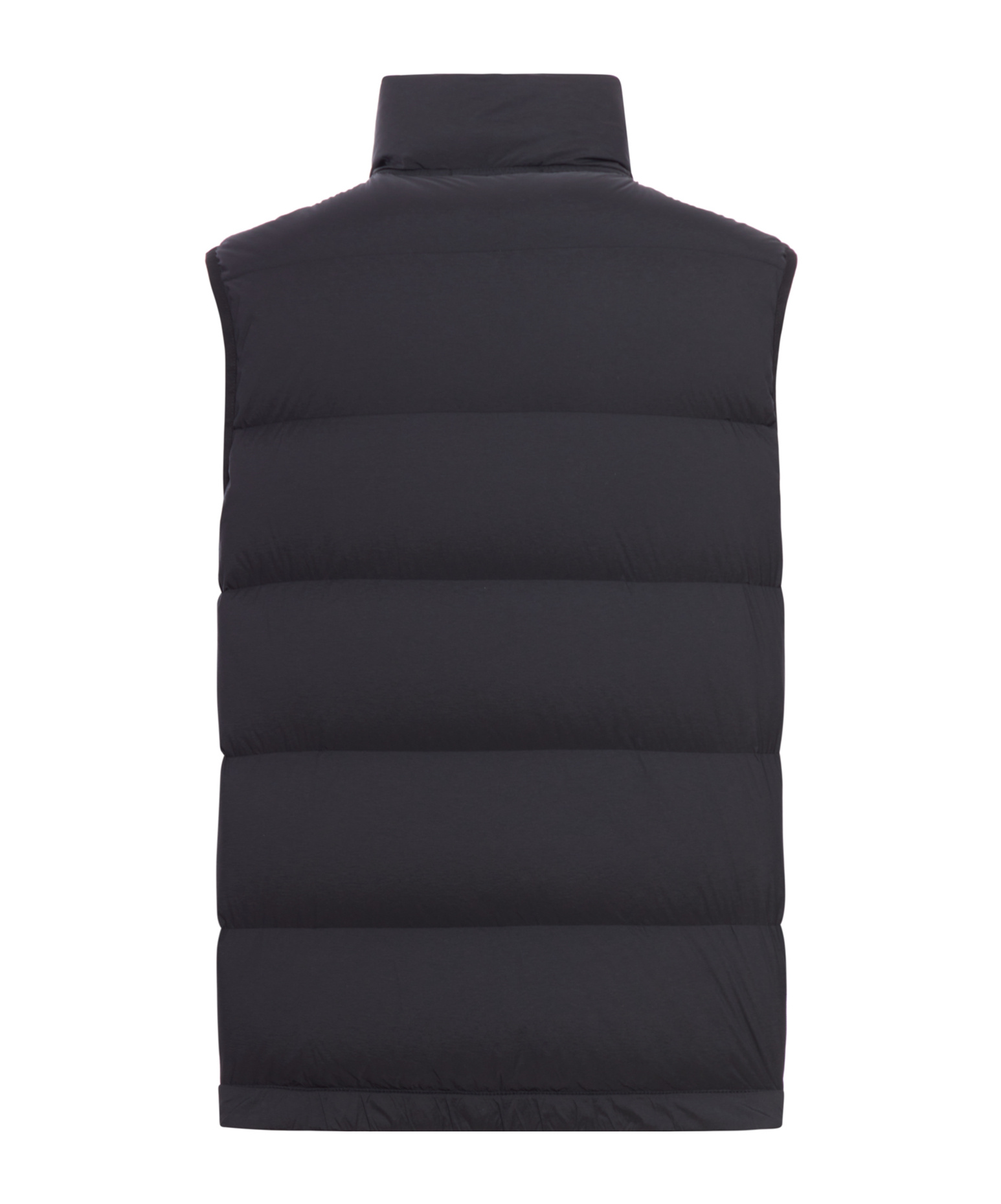 Stone Island Padded Zip-front Vest In Black