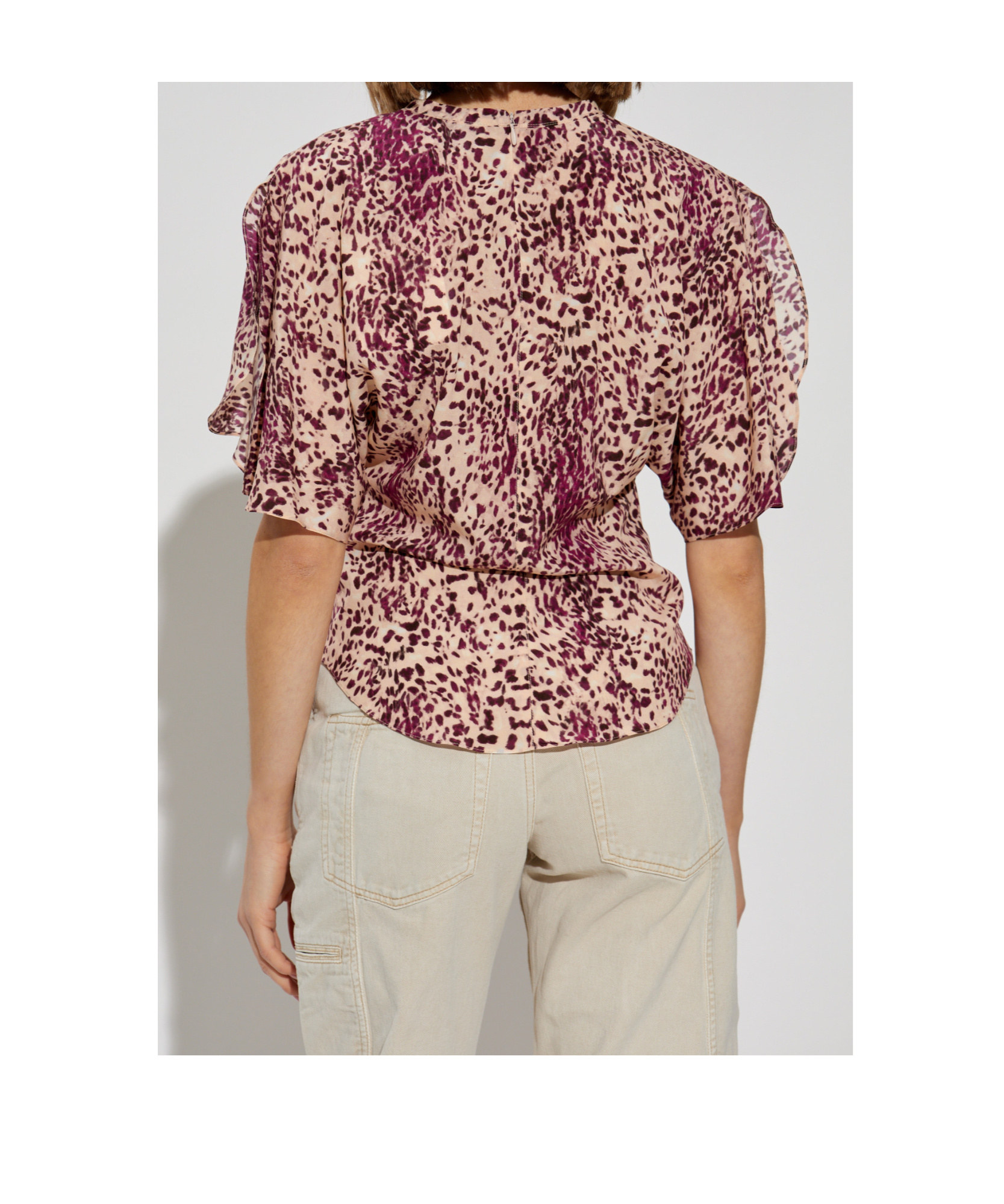 Isabel Marant Open-necked Black Shirt In Nude