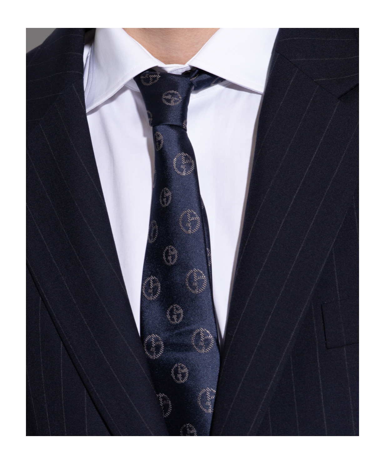 Giorgio Armani Pointed Tie In Blue