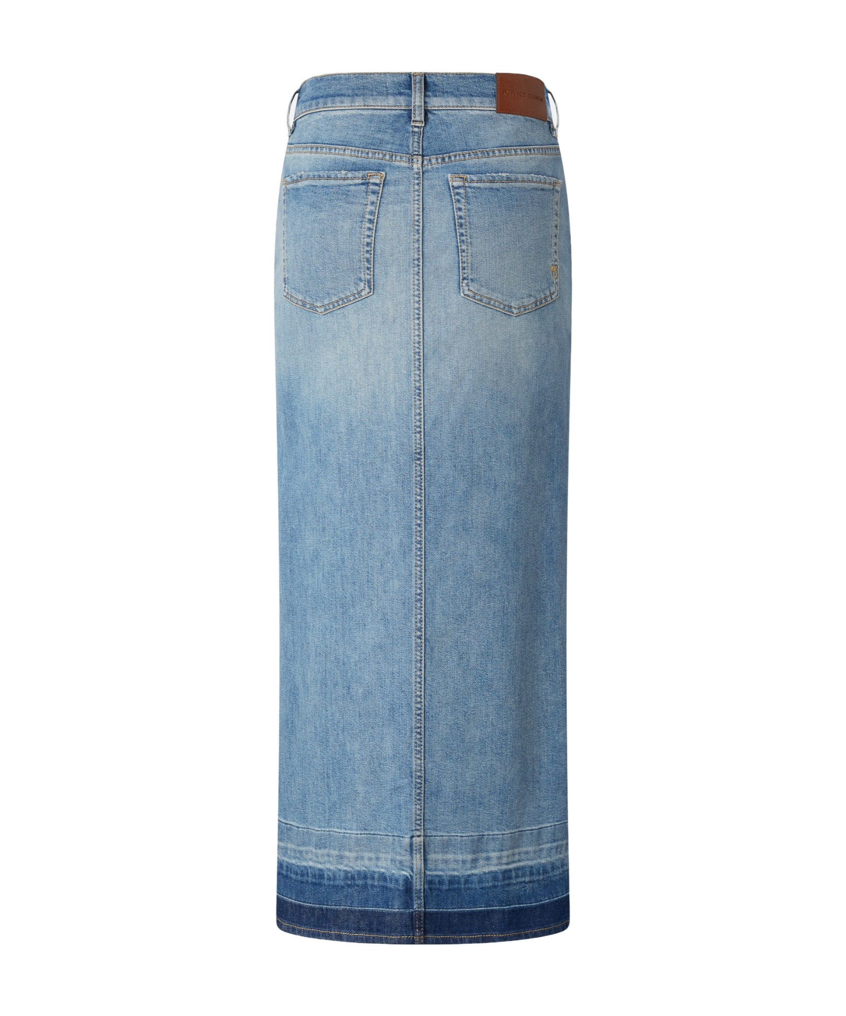 Shop Pinko Denim Maxi Skirt In Blue