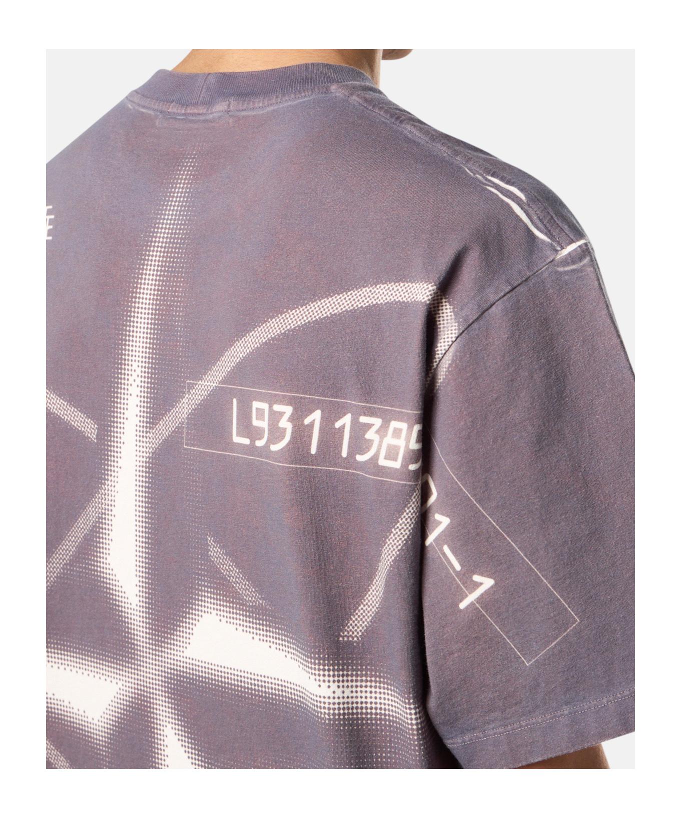 Stone Island Cotton Crew Neck T-shirt With Graphic Print In Gray