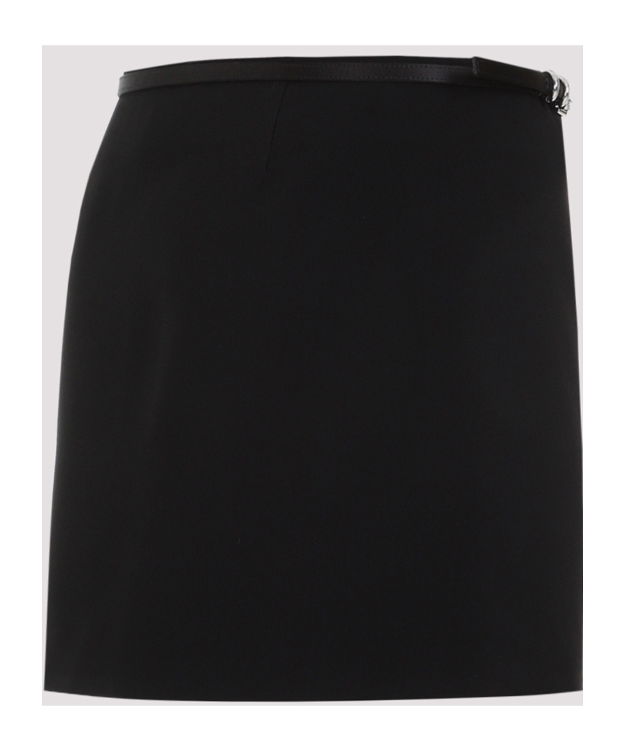 Givenchy Black Acetate Mini Wrap Voyou Skirt In Black
