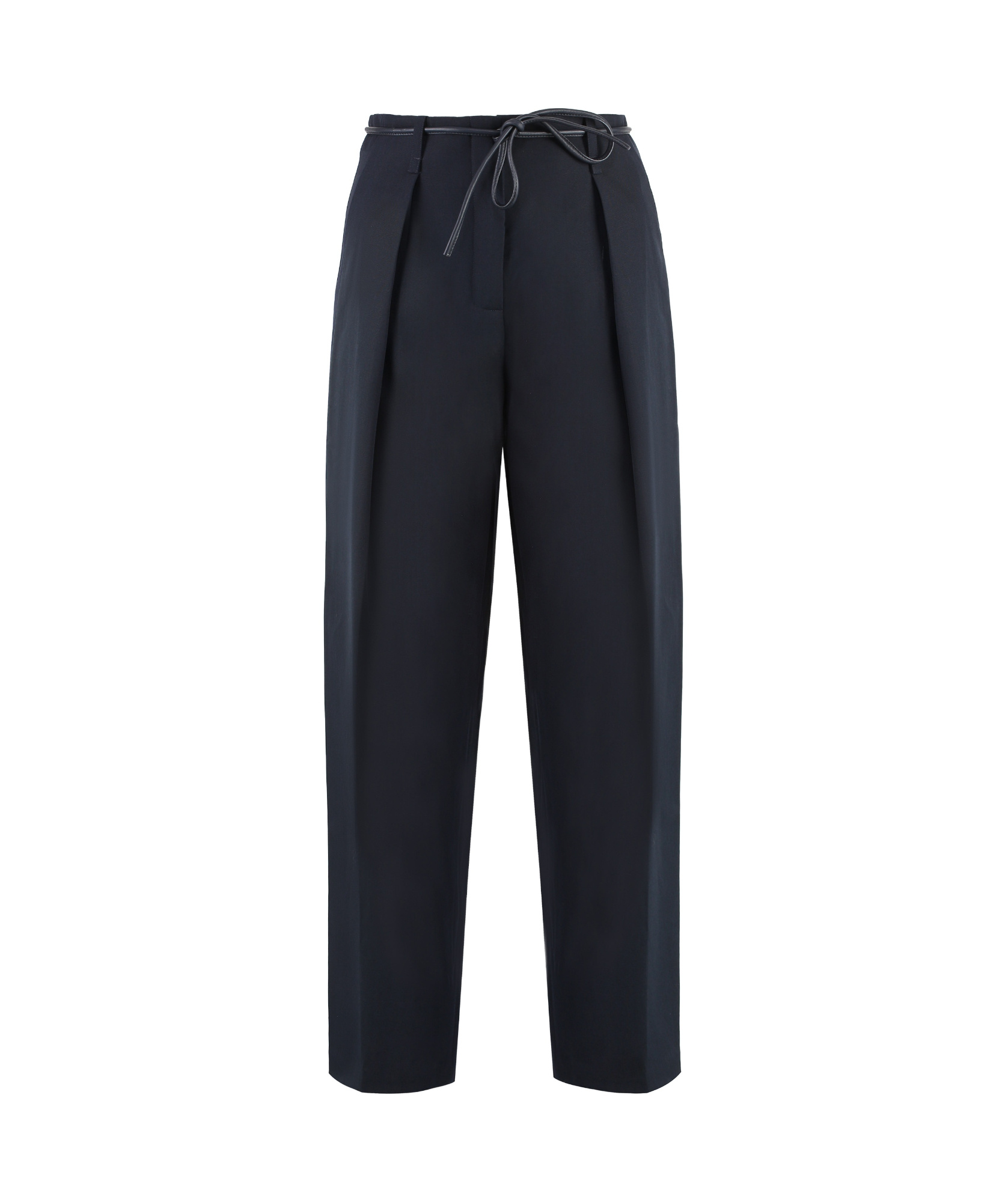 Yves Salomon Belt-loop Casual Pants In Black