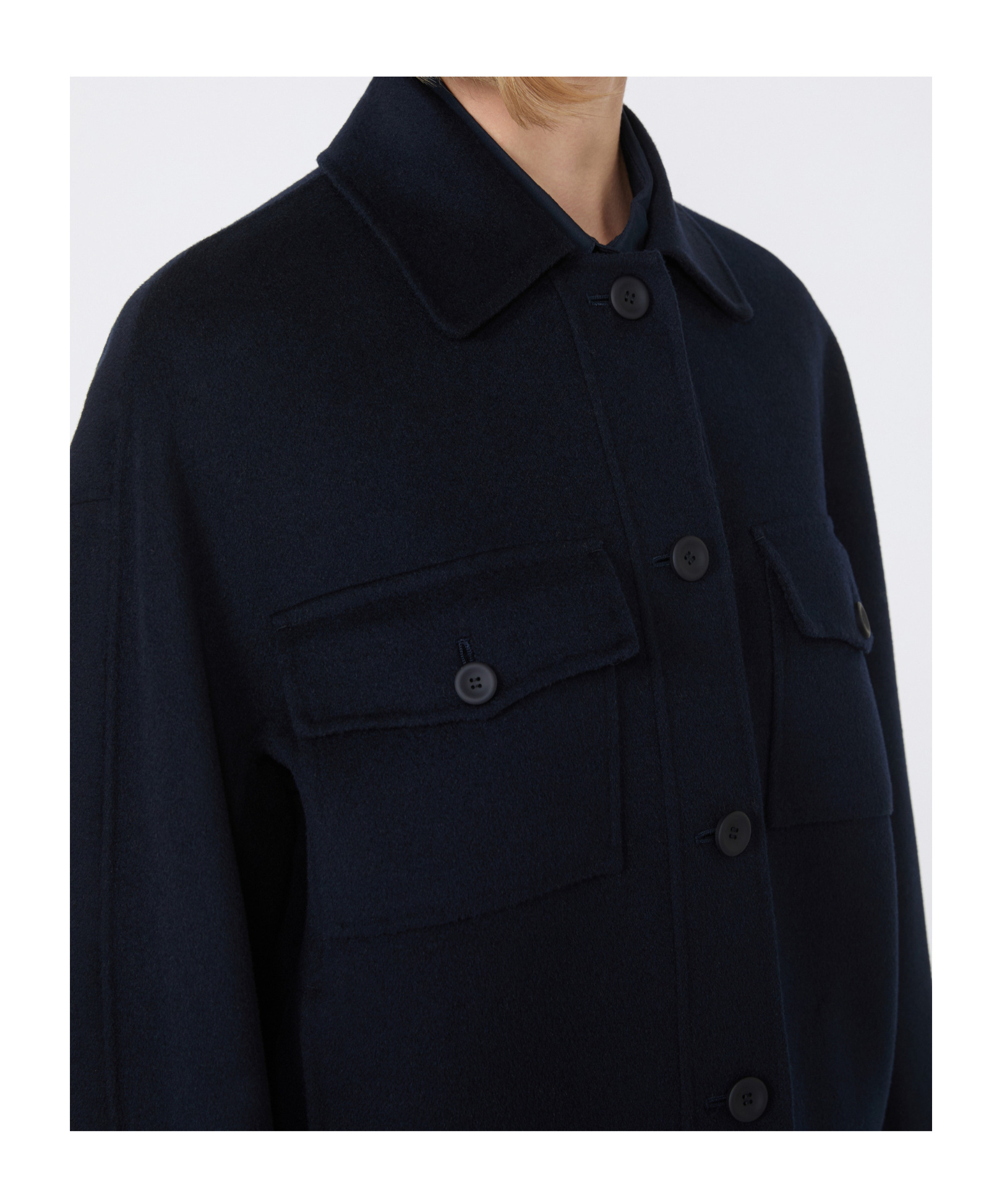 Max Mara Long Sleeve Casual Jacket In Black