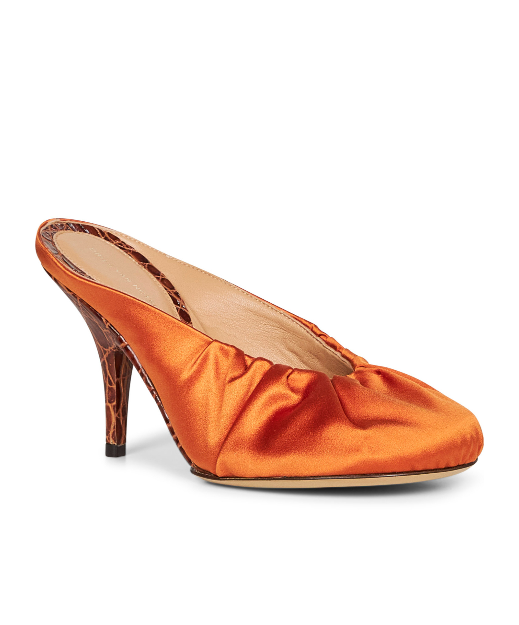 Dries Van Noten Slingback High Heels In Orange