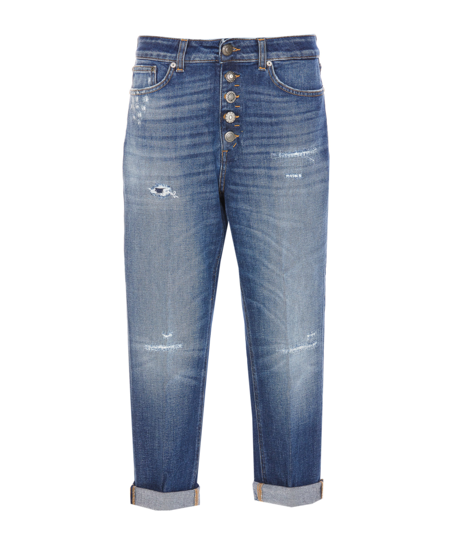 Dondup Koons Destroyed Effect Jeans In Blue