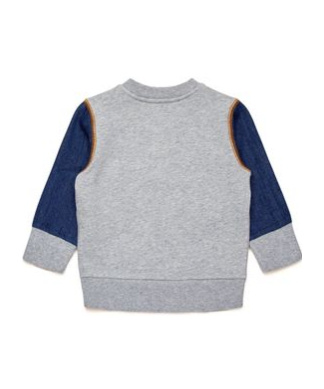 Diesel Oval D Panelled Sweatshirt In Color/blue