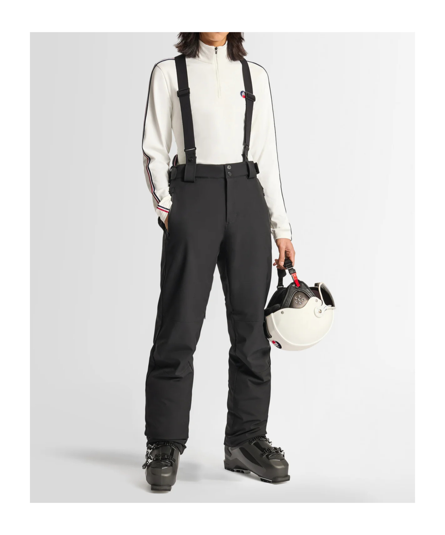 Fusalp Suspender Zip-detail Trousers In Blue