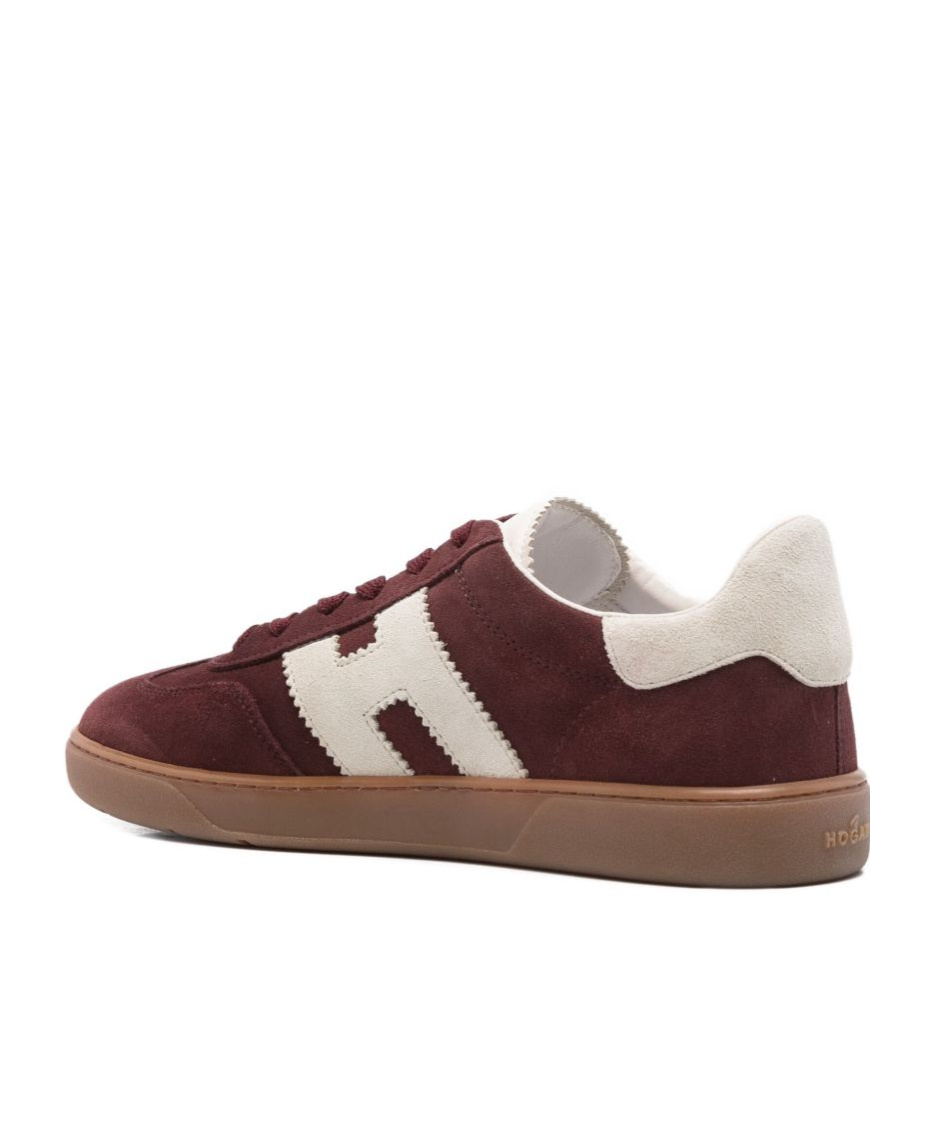 Hogan Stylish Leather Sneakers Suede Finish In Red