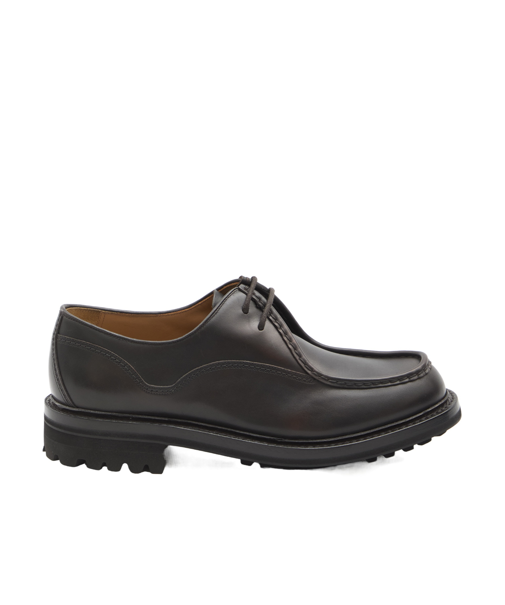 Church's Burnt Leather Lymington Lace Up Shoes In Black