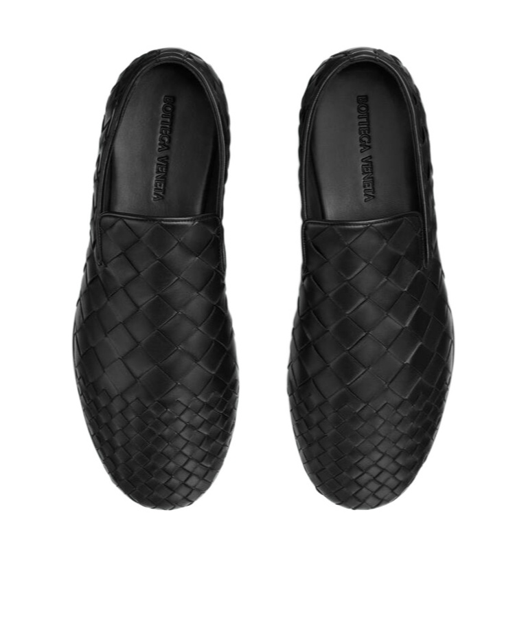 Bottega Veneta Leather Padded Slip-on With Biodegradable Outsole In Black