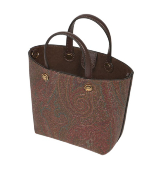 Etro Mini Double Handle Shoulder Bag In Brown