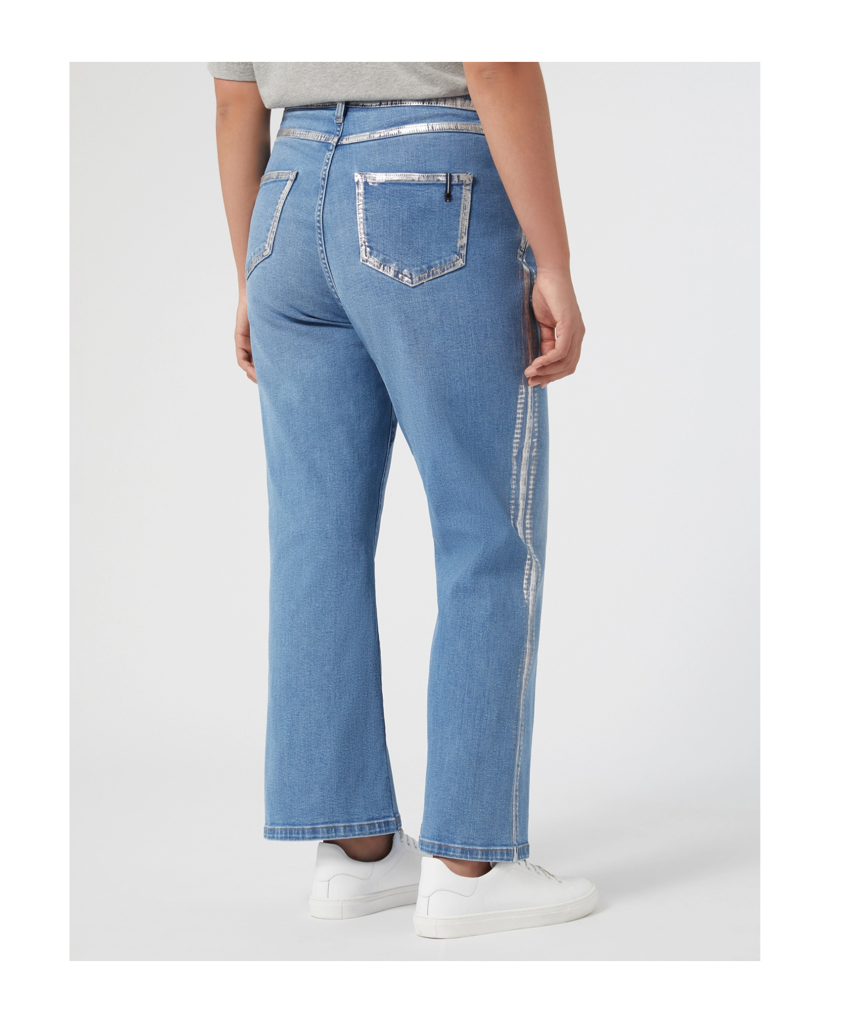 Shop Marina Rinaldi Flared Jeans In Blue