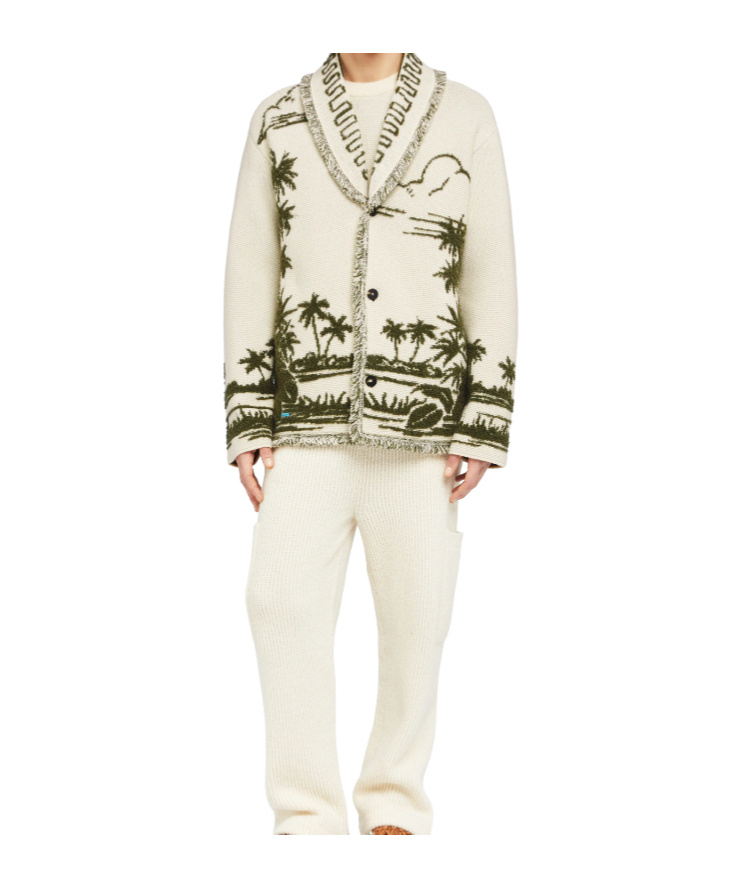 Alanui Palm-tree Fringed Cardigan In Multi