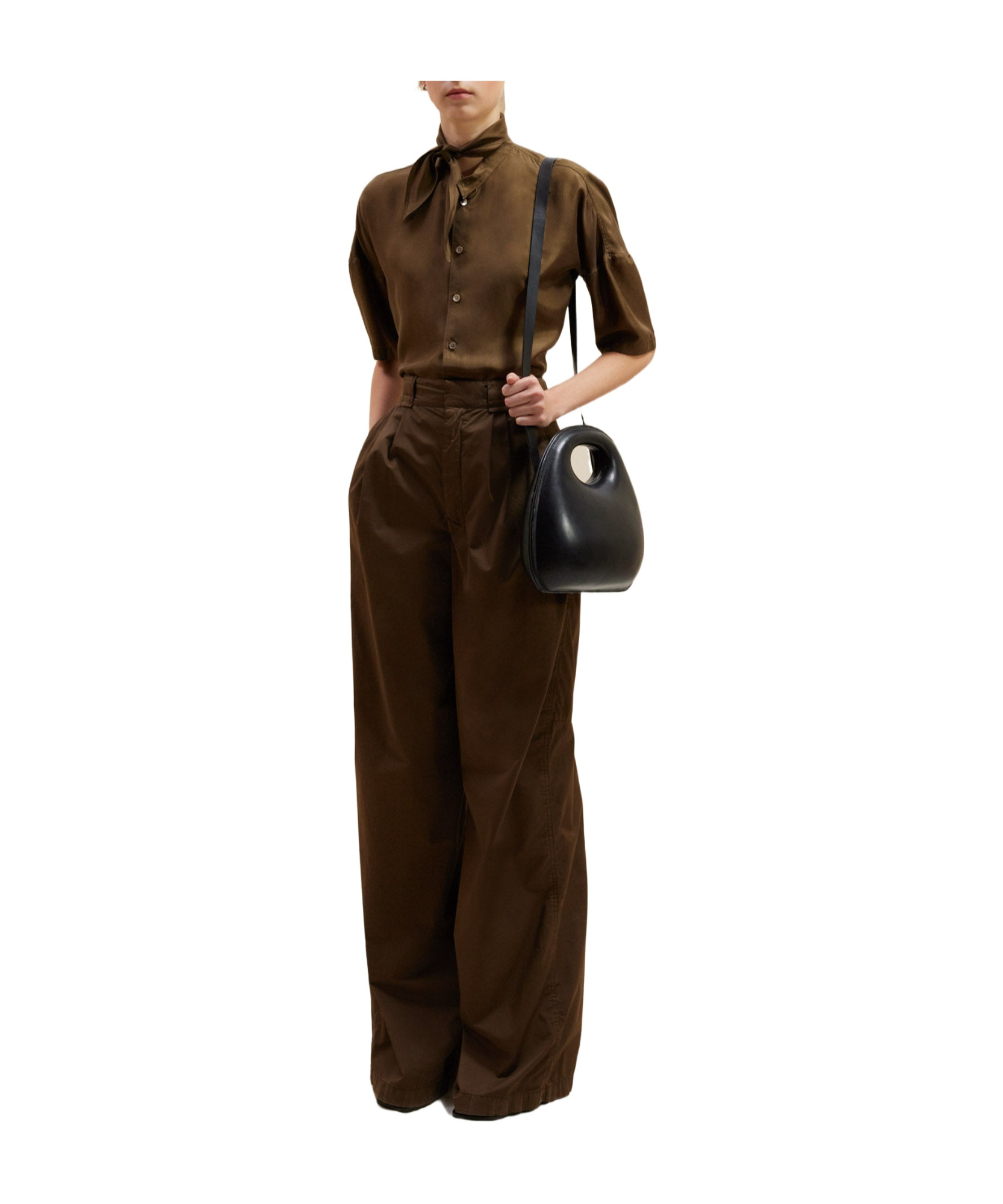 Lemaire Wide-legged Casual Pants In Brown
